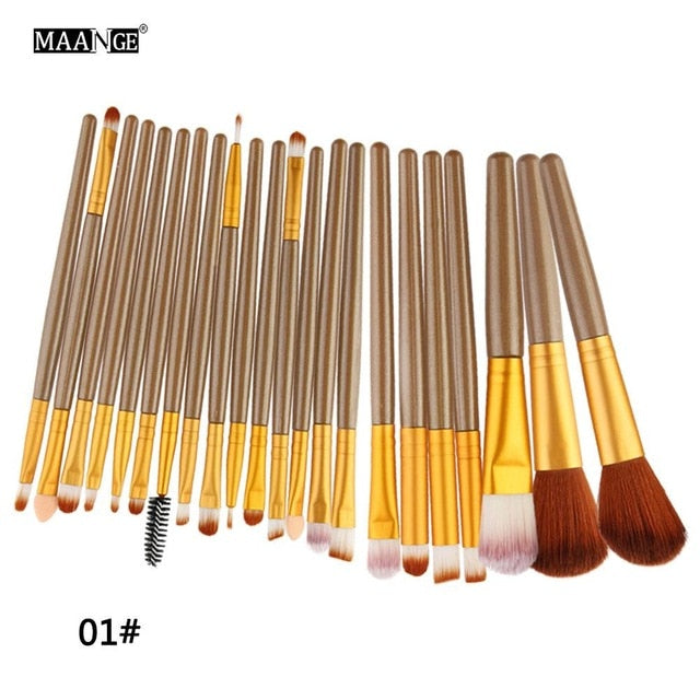 Professional 22 Pcs Rose Golden Make up Brushes Set