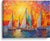 Room Decor Sailboat Painting Canvas Print Beautiful Abstract Framed Painting of a Sailboat Art for Home Bedroom(24x30inches)